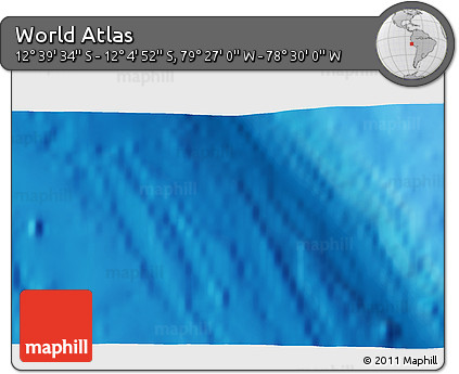 Physical 3D Map of the Area around 12° 22' 13" S, 78° 58' 29" W
