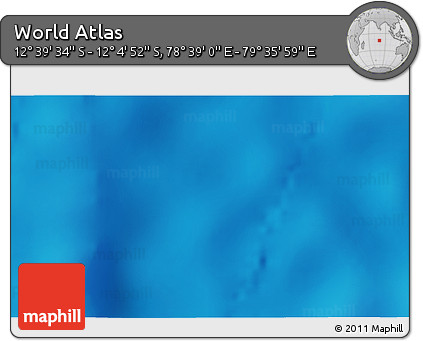 Physical 3D Map of the Area around 12° 22' 13" S, 79° 7' 30" E