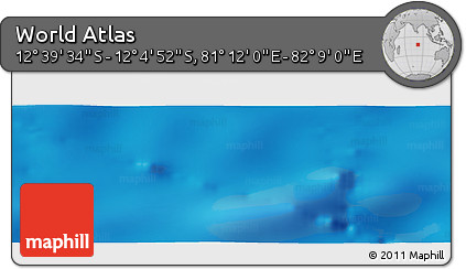 Physical Panoramic Map of the Area around 12° 22' 13" S, 81° 40' 30" E