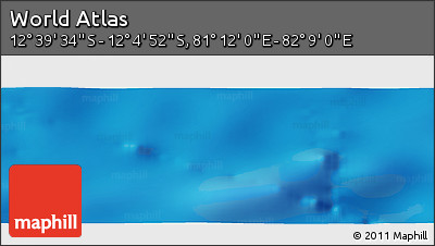 Physical Panoramic Map of the Area around 12° 22' 13" S, 81° 40' 30" E
