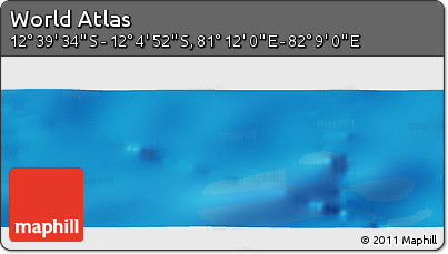 Physical Panoramic Map of the Area around 12° 22' 13" S, 81° 40' 30" E