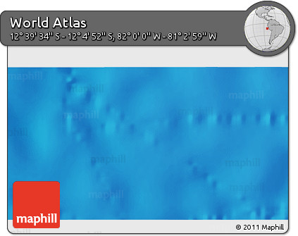 Physical 3D Map of the Area around 12° 22' 13" S, 81° 31' 30" W
