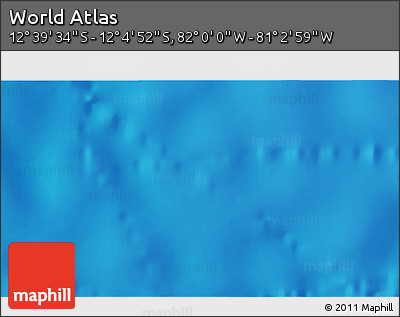 Physical 3D Map of the Area around 12° 22' 13" S, 81° 31' 30" W