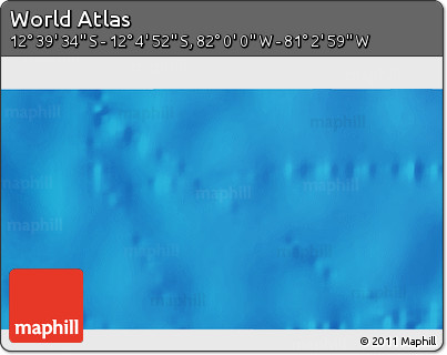 Physical 3D Map of the Area around 12° 22' 13" S, 81° 31' 30" W