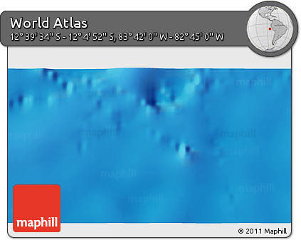 Shaded Relief 3D Map of the Area around 12° 22' 13" S, 83° 13' 29" W