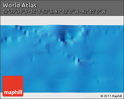 Shaded Relief 3D Map of the Area around 12° 22' 13" S, 83° 13' 29" W