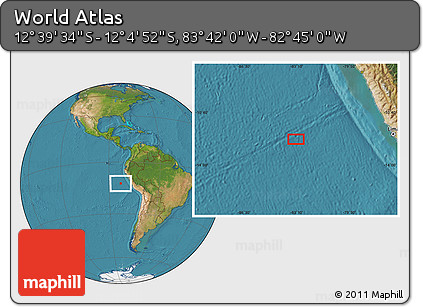 Satellite Location Map of the Area around 12° 22' 13" S, 83° 13' 29" W