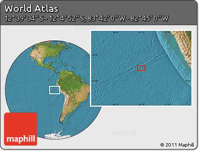Satellite Location Map of the Area around 12° 22' 13" S, 83° 13' 29" W