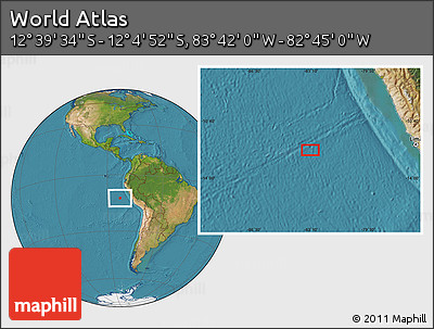 Satellite Location Map of the Area around 12° 22' 13" S, 83° 13' 29" W
