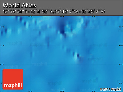 Physical Map of the Area around 12° 22' 13" S, 83° 13' 29" W