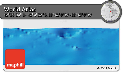 Physical Panoramic Map of the Area around 12° 22' 13" S, 83° 13' 29" W