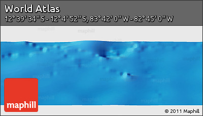 Physical Panoramic Map of the Area around 12° 22' 13" S, 83° 13' 29" W