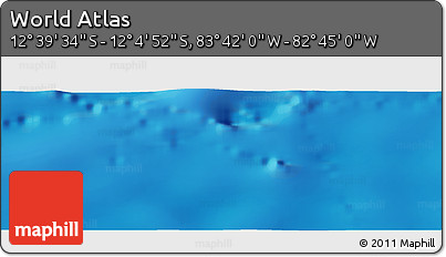 Physical Panoramic Map of the Area around 12° 22' 13" S, 83° 13' 29" W