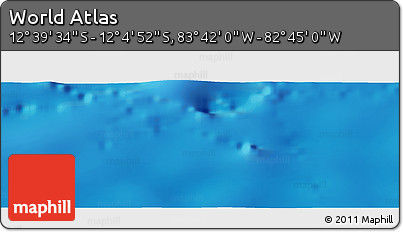 Shaded Relief Panoramic Map of the Area around 12° 22' 13" S, 83° 13' 29" W