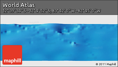 Shaded Relief Panoramic Map of the Area around 12° 22' 13" S, 83° 13' 29" W