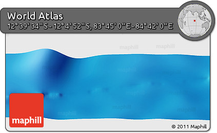 Physical Panoramic Map of the Area around 12° 22' 13" S, 84° 13' 29" E