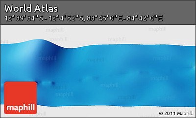 Physical Panoramic Map of the Area around 12° 22' 13" S, 84° 13' 29" E