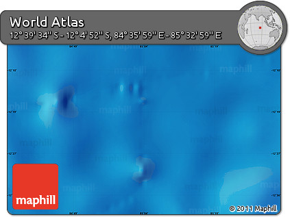 Physical Map of the Area around 12° 22' 13" S, 85° 4' 29" E