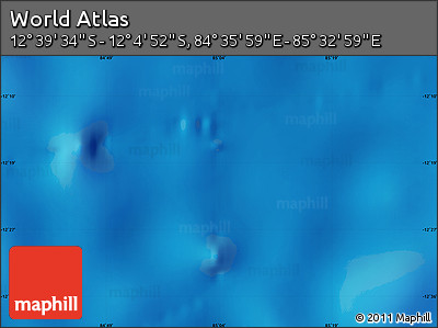 Physical Map of the Area around 12° 22' 13" S, 85° 4' 29" E
