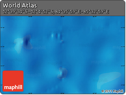 Physical Map of the Area around 12° 22' 13" S, 85° 4' 29" E