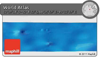 Physical Panoramic Map of the Area around 12° 22' 13" S, 85° 4' 29" E