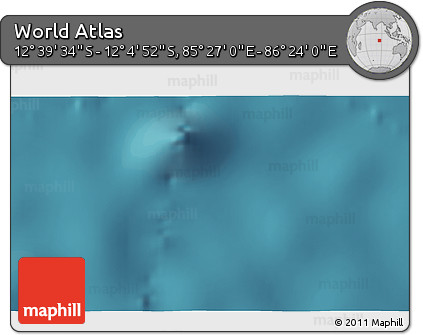 Satellite 3D Map of the Area around 12° 22' 13" S, 85° 55' 30" E