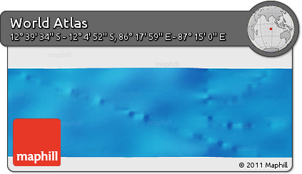 Physical Panoramic Map of the Area around 12° 22' 13" S, 86° 46' 30" E