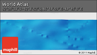 Physical Panoramic Map of the Area around 12° 22' 13" S, 86° 46' 30" E
