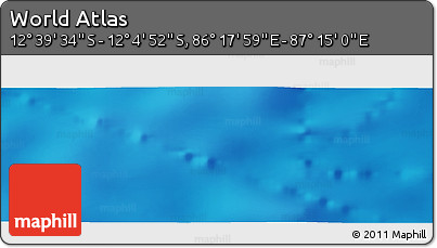 Physical Panoramic Map of the Area around 12° 22' 13" S, 86° 46' 30" E