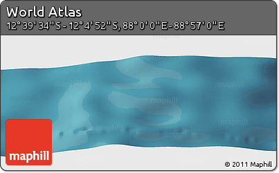 Satellite Panoramic Map of the Area around 12° 22' 13" S, 88° 28' 29" E