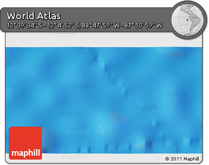 Physical 3D Map of the Area around 12° 22' 13" S, 88° 19' 29" W