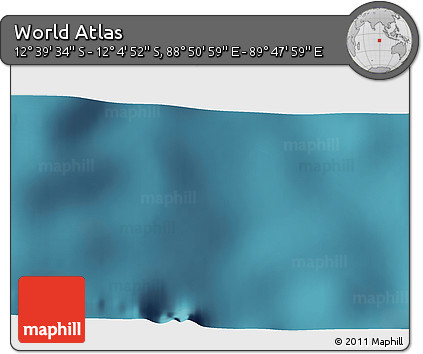 Satellite 3D Map of the Area around 12° 22' 13" S, 89° 19' 29" E