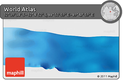 Physical Panoramic Map of the Area around 12° 22' 13" S, 89° 19' 29" E