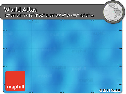 Physical Map of the Area around 12° 22' 13" S, 89° 10' 30" W