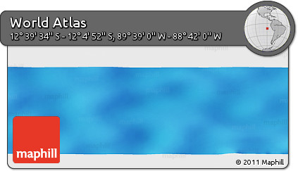 Physical Panoramic Map of the Area around 12° 22' 13" S, 89° 10' 30" W