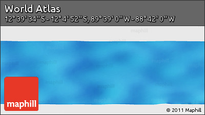 Physical Panoramic Map of the Area around 12° 22' 13" S, 89° 10' 30" W