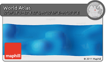 Physical Panoramic Map of the Area around 12° 22' 13" S, 91° 1' 30" E