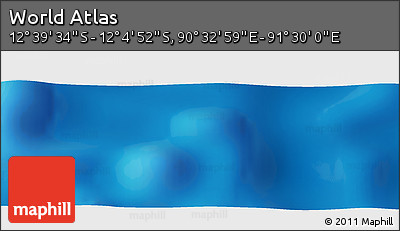 Physical Panoramic Map of the Area around 12° 22' 13" S, 91° 1' 30" E