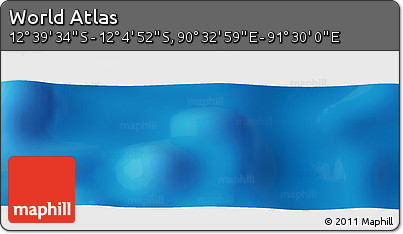 Physical Panoramic Map of the Area around 12° 22' 13" S, 91° 1' 30" E
