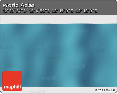 Satellite 3D Map of the Area around 12° 22' 13" S, 92° 43' 29" E