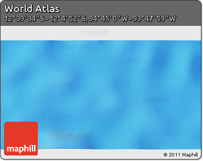 Physical 3D Map of the Area around 12° 22' 13" S, 94° 16' 30" W