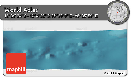 Satellite Panoramic Map of the Area around 12° 22' 13" S, 96° 7' 30" E