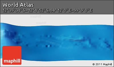 Physical Panoramic Map of the Area around 12° 22' 13" S, 98° 40' 30" E