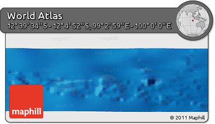 Physical Panoramic Map of the Area around 12° 22' 13" S, 99° 31' 30" E