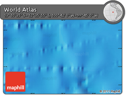Physical Map of the Area around 12° 53' 15" S, 100° 13' 29" W