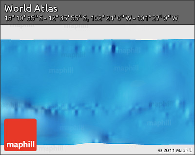 Physical 3D Map of the Area around 12° 53' 15" S, 101° 55' 30" W
