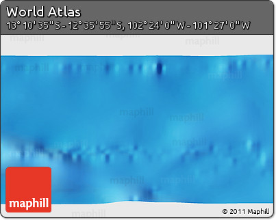 Physical 3D Map of the Area around 12° 53' 15" S, 101° 55' 30" W