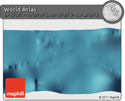 Satellite 3D Map of the Area around 12° 53' 15" S, 106° 19' 29" E