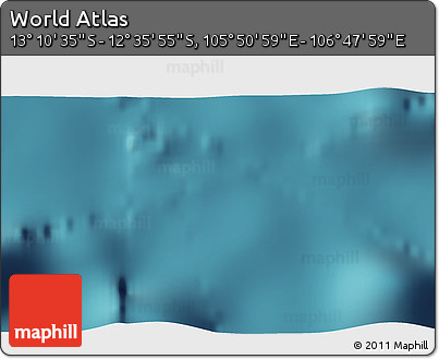 Satellite 3D Map of the Area around 12° 53' 15" S, 106° 19' 29" E
