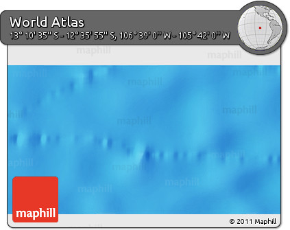 Physical 3D Map of the Area around 12° 53' 15" S, 106° 10' 30" W
